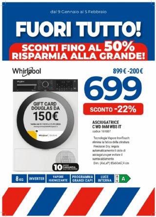 ASCIUGATRICE WHIRLPOOL CWD86MWBSIT